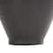 15" Black Ceramic Amphora Vase with Speckled Texture & Ring Handles